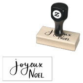 Eenvoudig Elegant | Joyeux Noel Casual script Rubberstempel (Gestempeld)