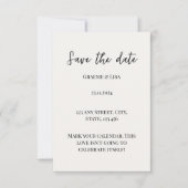 Eenvoudig Elegant Kalendar Markeren Datum Reserver Kaart (Voorkant)