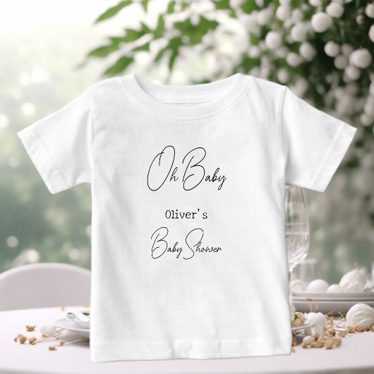 Eenvoudig Elegant Kalligrafie Baby shower