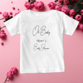 Eenvoudig Elegant Kalligrafie Baby shower