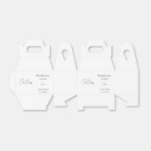 Eenvoudig Elegant Kalligrafie Baby shower Bedankdoosjes (Uitgevouwen)