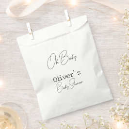 Eenvoudig Elegant Kalligrafie Baby shower Bedankzakje