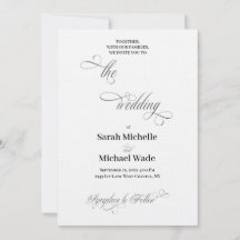 Eenvoudig Elegant Kalligrafie Schrift Huwelijk
