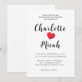 Eenvoudig Elegant Kalligrafie Schrift Huwelijk  Kaart (Voorkant / Achterkant)