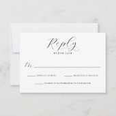 Eenvoudig Elegant Kalligrafie Script Modern Bruilo RSVP Kaartje (Voorkant)