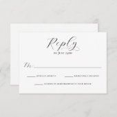 Eenvoudig Elegant Kalligrafie Script Modern Bruilo RSVP Kaartje (Voorkant / Achterkant)