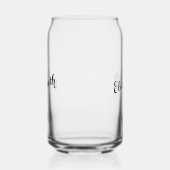 Eenvoudig elegant kalligrafiescript Chic Monogramm Blikvorm Glas (Rechts)