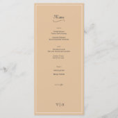 Eenvoudig Elegant kasjmier beige met rand Menu (Voorkant)
