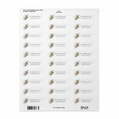 Eenvoudig Elegant Kerst Waterverf Bloemen Adres Etiket (Full Sheet)