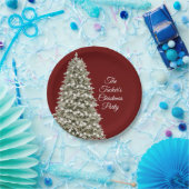 Eenvoudig elegant kerstfeest met kerstmis papieren bordje (Feest)