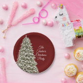 Eenvoudig elegant kerstfeest met kerstmis papieren bordje (Feest)