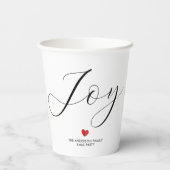 Eenvoudig Elegant Kerstfeest Papieren Bekers (Achterkant)