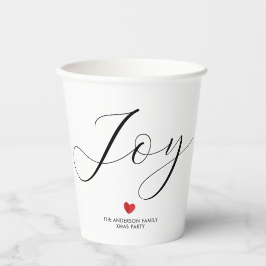 Eenvoudig Elegant Kerstfeest Papieren Bekers (Voorkant)