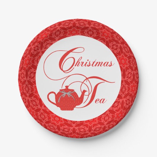 Eenvoudig Elegant-kerstfeest Papieren Bordje (Voorkant)