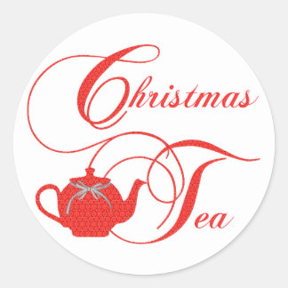 Eenvoudig Elegant-kerstfeest Ronde Sticker