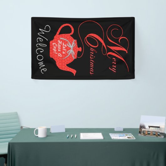 Eenvoudig Elegant-kerstfeest Spandoek (Beurs)
