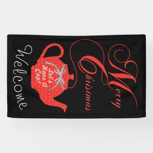 Eenvoudig Elegant-kerstfeest Spandoek (Horizontaal)