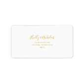 Eenvoudig elegant kersthuwelijk RSVP-adres Etiket (Voorkant)