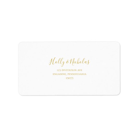 Eenvoudig elegant kersthuwelijk RSVP-adres Etiket (Voorkant)