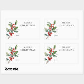 Eenvoudig Elegant Kerstmis Botanische Gift Label (Vel)