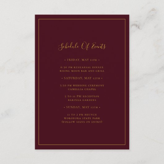Eenvoudig Elegant Kerstrood Programma van Gebeurte (Voorkant)