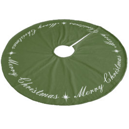Eenvoudig elegant-kerstscript donkergroen fleece kerstboom rok