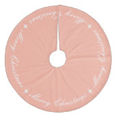 Eenvoudig elegant kerstscript zwart roze fleece kerstboom rok (Voorkant)