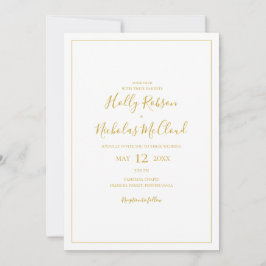 Eenvoudig elegant kerstwit in één huwelijk kaart