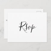 Eenvoudig elegant keuzevrijheid RSVP Weddenschap Briefkaart (Voorkant / Achterkant)