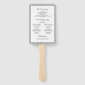 Eenvoudig Elegant Klasse Scriptie Foto Bruiloftspr Handwaaier (Achterkant)