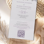 Eenvoudig Elegant Klassiek Boho Bloemig Sering Lav All In One Uitnodiging