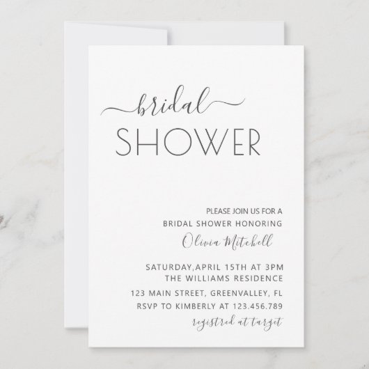 Eenvoudig elegant klassiek & minimaal Vrijgezellen Kaart (Voorkant)