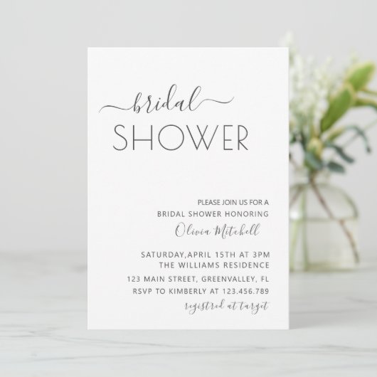 Eenvoudig elegant klassiek & minimaal Vrijgezellen Kaart (Staand voorkant)