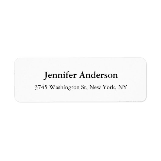 Eenvoudig elegant klassiek minimalistisch etiket (Voorkant)
