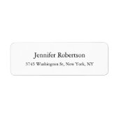 Eenvoudig elegant klassiek minimalistisch etiket (Voorkant)