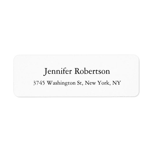 Eenvoudig elegant klassiek minimalistisch etiket (Voorkant)
