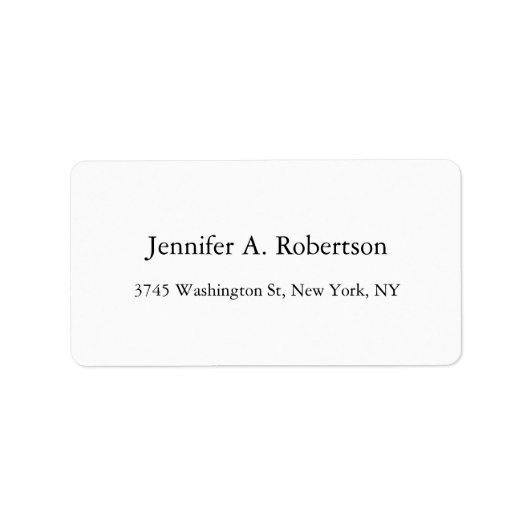 Eenvoudig elegant klassiek minimalistisch etiket (Voorkant)