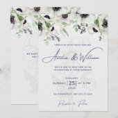 Eenvoudig, elegant, klassiek, modern, kalligrafisc kaart (Voorkant / Achterkant)