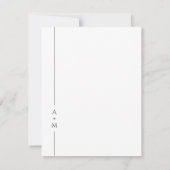 Eenvoudig Elegant Klassiek Monogram Save the Date (Achterkant)