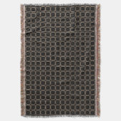 Eenvoudig elegant klassiek zwart, zwart, wit patro deken (Voorkant Verticaal)