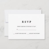 Eenvoudig elegant | Klassieke bruiloft RSVP-kaart RSVP Kaartje (Voorkant)