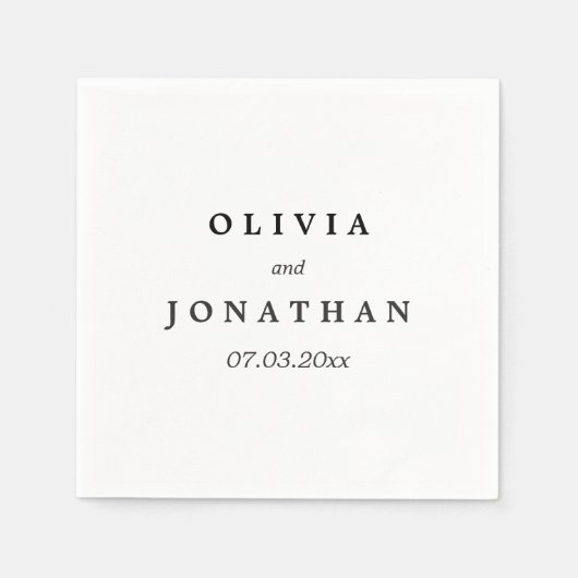 Eenvoudig Elegant | Klassieke bruiloft servetten (Voorkant)