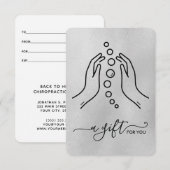 Eenvoudig elegant klein chiropractisch cadeau-cert (Voorkant / Achterkant)