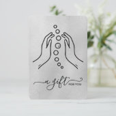 Eenvoudig elegant klein chiropractisch cadeau-cert (Staand voorkant)