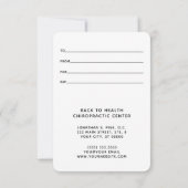 Eenvoudig elegant klein chiropractisch cadeau-cert (Achterkant)