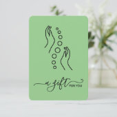 Eenvoudig elegant klein chiropractisch cadeau-cert (Staand voorkant)