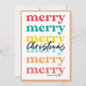 Eenvoudig Elegant Kleurrijk Sinaasappel Vrolijk Ke Feestdagenkaart (Voorkant)