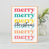 Eenvoudig Elegant Kleurrijk Sinaasappel Vrolijk Ke Feestdagenkaart (Staand voorkant)