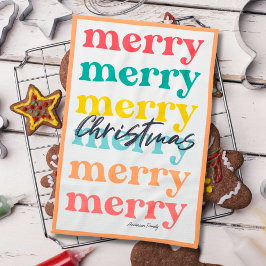 Eenvoudig Elegant Kleurrijk Sinaasappel Vrolijk Ke Theedoek