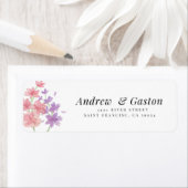 Eenvoudig elegant koppel terugkeerlabel etiket (Insitu)